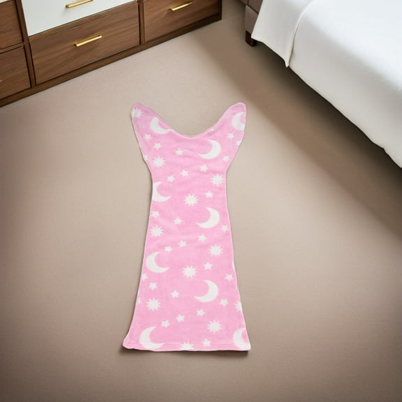 TABLZONE Soft Wearable Kids Blanket Glow Polyester Fiber Mermaid Tail Shape Cozy Warm Throw 1 Set