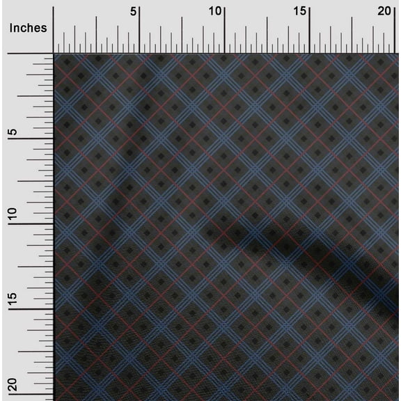 oneOone Organic Cotton Poplin Twill Fabric Tartan Check Fabric Prints By Yard 42 Inch Wide