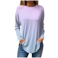 thumbnail image 2 of Womens Shirts Womens Blouses Dressy Casual Fall Hippie Tshirts Shirts Long Sleeve Cute Tops Floral Tunics Tops Crew Neck Sweatshirts Fashion Clothing, 2 of 5