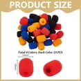 thumbnail image 2 of 40 Pack Mini Microphone Windscreen Microphone Foam Cover 4 Colors Foam Pop Filter for Podcast Studio Live Stream Gaming Recording Multi-color, 2 of 5
