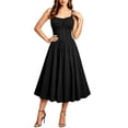 thumbnail image 5 of QATAINLAV Medieval Renaissance Dress for Halloween Womens Sleeveless Corset Dress Victorian Bridesmaid Costume Black L, 5 of 8