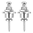 thumbnail image 2 of Guitar Strap Locks, Bass Straplock Button Guitar Belt Locking Musical Instruments Accessories Anti Slip Iron Plating  For Electric Guitars For Electric Basses Silver, 2 of 8
