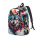 thumbnail image 1 of Disketp Tie-Dye Wolf Head print Canvas Backpack Lightweight Travel Daypack Student Rucksack Laptop Backpack-, 1 of 5