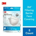 thumbnail image 3 of 3M Filtering Barrier Face Covering, One Size Fits All, 5/Pack, 3 of 13