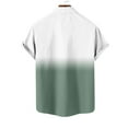 thumbnail image 6 of Stamzod Men Hawaiian Shirt with Pocket Summer Lightweight Short Sleeve Vacation Tops Casual Oversized Gradient Printing Beach Button Down Shirts Army Green A XXXL, 6 of 6