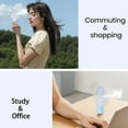 thumbnail image 6 of Qocolhg Mini Rechargeable Fan Mist Spray Compact Portable Cooler for Home Travel Handheld Compact Cooling Fans Small Fan for Girls Women Kids Outdoor Travel, Blue Rabbit, Summer Clearance, 6 of 7