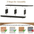 thumbnail image 4 of 4 EVER WINNER Floating TV Stand with Storage, 55" TV Shelf for Wall, Floating Entertainment Center Wall Shelf for Living Room, Bedroom, Black, 4 of 14