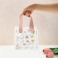 thumbnail image 4 of Unique Bargains 1 Pc Reusable Gift Bag Durable Floral Handle Gift Bag Pink, Transparent Small, 4 of 5