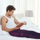 thumbnail image 5 of Balery Black Dark Blue Purple Pantalones de pijama para hombre, pijama ultraligero, pantalón de descanso-Small, 5 of 6