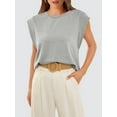 thumbnail image 4 of Cap Sleeve Tops for Women Summer Top Basic Tee Shirts Casual Tank Loose Fit 2024 Fashion, 4 of 6