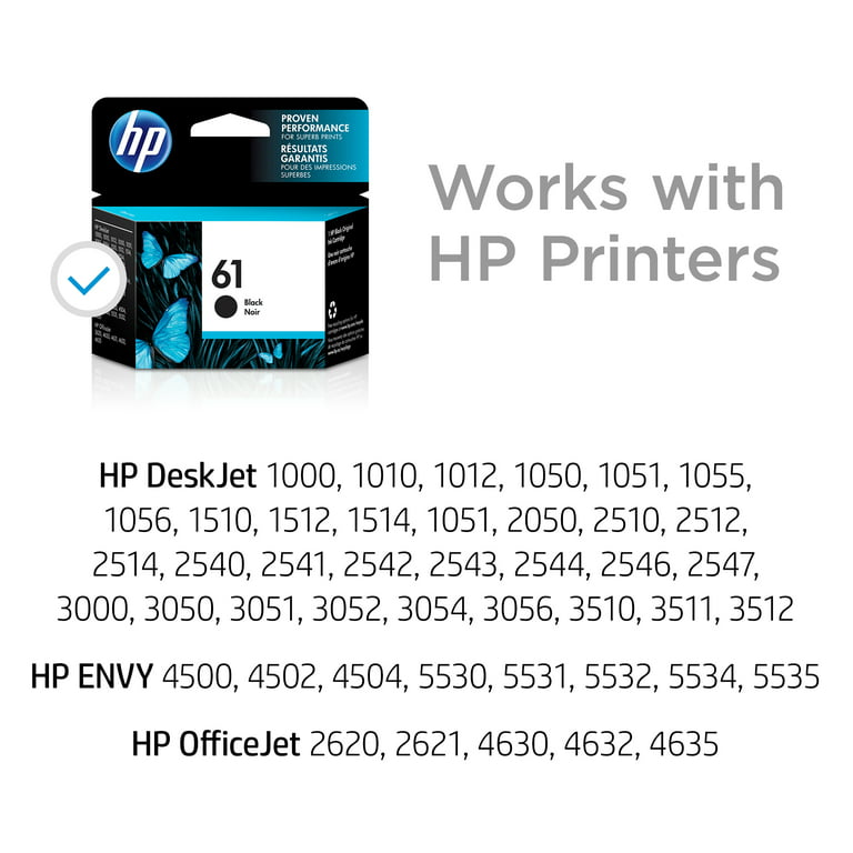 2pk Black Ink for HP 61XL DeskJet 2540 2541 2542 2543 2544 2545 2547  Printer