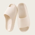 thumbnail image 2 of Hinvhai Cloud Slides for Men and Women, Quick Drying Slippers Shoe Open Toe Thick Soft Platform Slide Sandals Daily Shower Sandals Non-Slip Bathroom Slippers Summer for Indoor White 5.5-7(40), 2 of 9