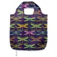 thumbnail image 1 of Dragonfly Shopping Tote Bag, Colorful Spring Season Insects Forest Bug and Wings Entomology Print, Sturdy Fabric Foldable Lightweight Market Bag for Daily Use, Purple and Yellow Green, by Ambesonne, 1 of 4