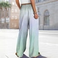 thumbnail image 7 of Women's Side Slit Ombre Wide Leg Pants, Flowing Casual Trousers with Gradient Color and Split Hem, Loose Comfortable Pocket Design for Beach Wear and Four-Season Daily Use Purple1 S, 7 of 7