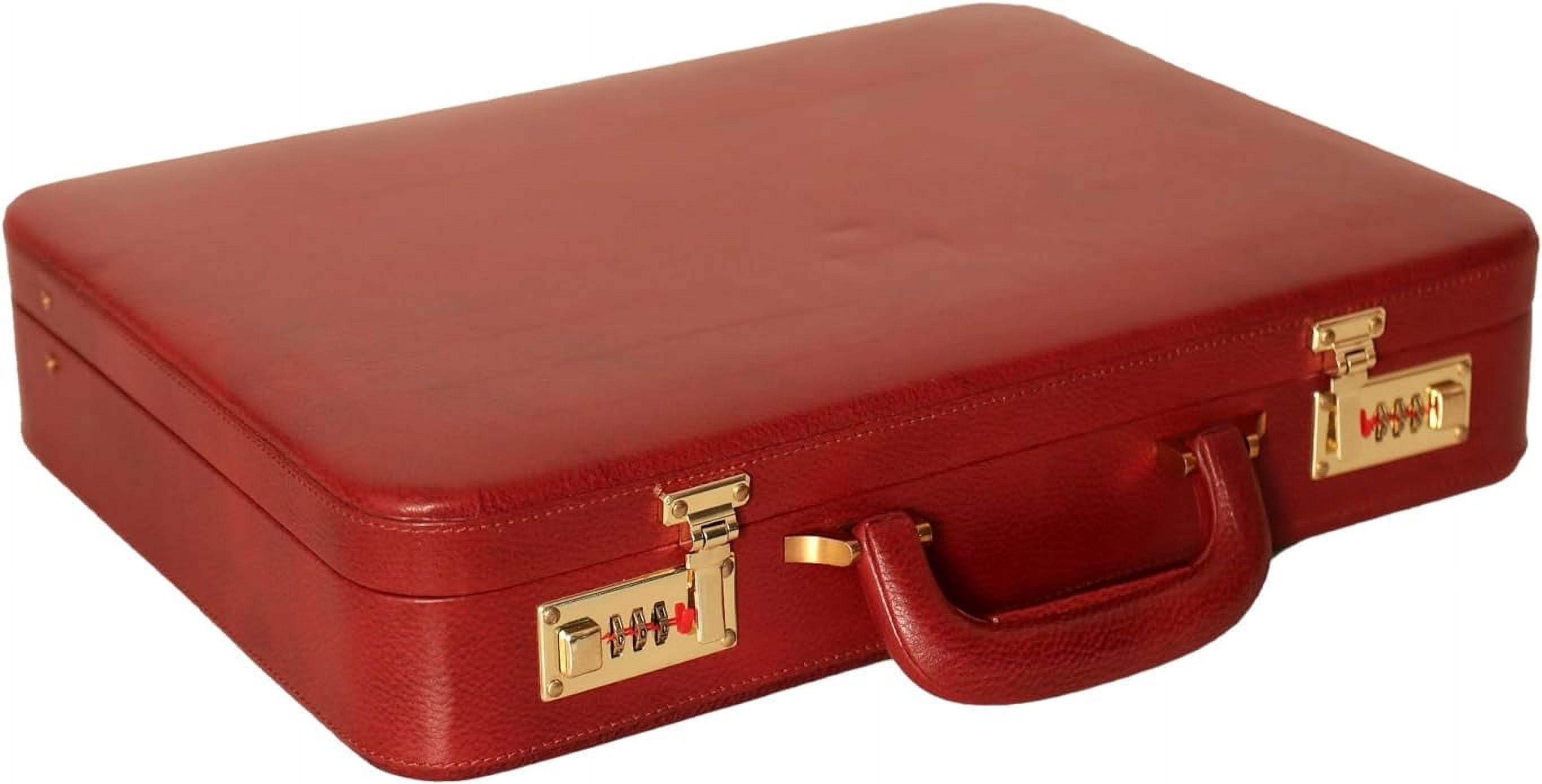 LINDSEY STREET Men's Leather Briefcase | Business Leather Handbag | Doctors Safety Kit Bag Leather Attache | Gift For Him