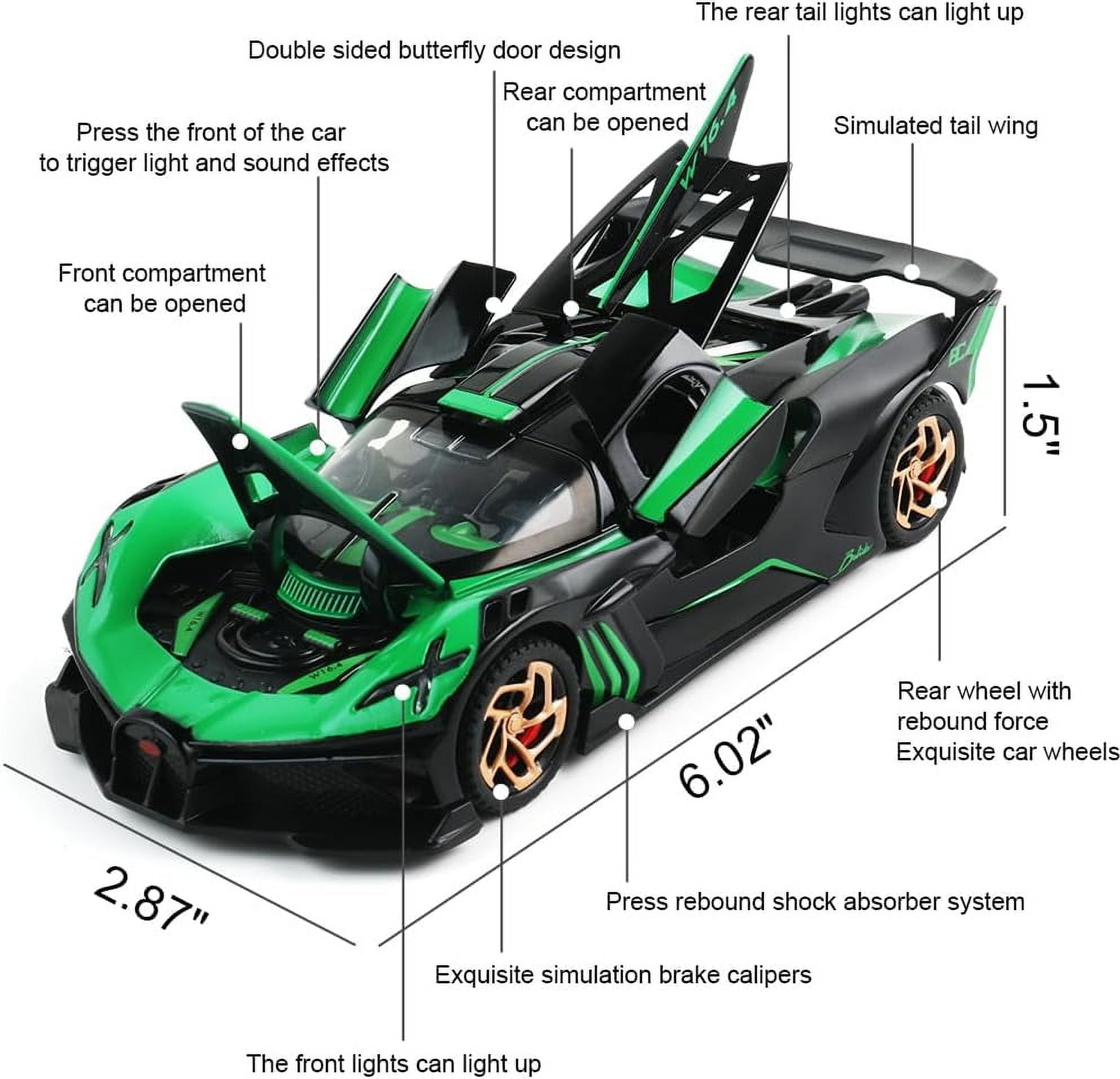 Diecast Toy Car Bugatti Bolide Sports Car Model,Zinc Alloy