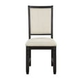 thumbnail image 4 of Lexicon 19.5" Fabric Dining Room Side Chair in Beige/Black (Set of 2), 4 of 5