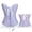 Lavender purple, variant on Boned Corset Top Women Lace Up Bustier Innerwear Outerwear Slim Fit Dress Base