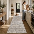 thumbnail image 3 of SIXHOME 2' x 8' Washable Runner Rug, Farmhouse Abstract Non-Slip Carpet,Soft Neutral Indoor Rug for Hallway, Bedroom, Bedside, Laundry Room & Kitchen, Taupe, 3 of 7