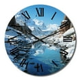 thumbnail image 2 of Designart "Glacier Ice Blue silence III" Landscapes Oversized Wall Clock, 2 of 5
