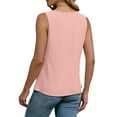 thumbnail image 3 of Fantaslook Dressy Tank Tops for Women Keyhole Pleated Sleeveless Blouses Business Casual Tops Work Shirts, 3 of 9