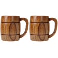 thumbnail image 1 of 2X de Madera Natural de Estilo Clásico de 400 Ml Tazas de Cerveza de Madera para Beber, 1 of 6