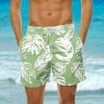 thumbnail image 2 of Pantalones Cortos de Cintura Elástica de los Hombres Estampado Hawaiano Baño Y Pantalones Cortos Casuales, Pantalones de Playa Estirables de Cuatro Vías Ligeros, 2 of 6