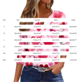 thumbnail image 3 of Women's 3/4 Sleeve V Neck T-Shirts Valentina's Day Spring Shirts Love Heart Printed Graphic Tees Valentines Shirts for Women, 3 of 5