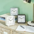 thumbnail image 3 of DecMode 6" White Metal Clock, Set of 3, 3 of 9