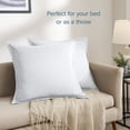 thumbnail image 5 of Bare Home Pillow Sham Set - Premium 1800 Collection - Double Brushed - Euro, White, 5 of 8