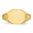 thumbnail image 4 of 14K Yellow Gold Ring Band Signet 9.0x11.0mm Open Back, Size 9, 4 of 5