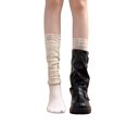 thumbnail image 4 of Slouch Mid Calf Boots for Women Square Toe Motorcycle Boots | Soft Faux PU Leather Fall Boots with Buckle Design & Non-Slip Sole, 4 of 5