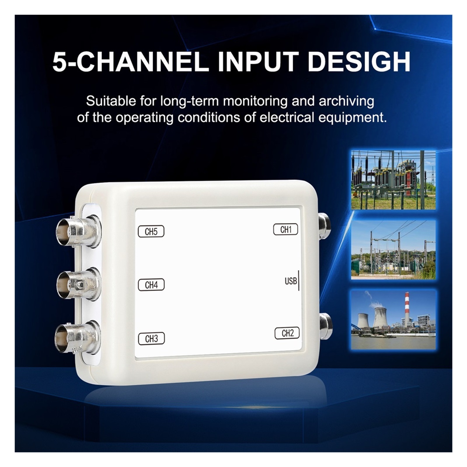 Virtual Oscilloscope 5-channel 150kHz Sampling Rate Data Storage Recorder Spectrum Analysis USB Oscilloscope ,Professional Designed
