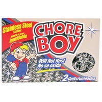 Spic & Span Chore Boy Stainless Steel Scouring Pad - Heavy Duty Scrubber - 2 Count