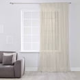 thumbnail image 3 of Ivory White Semi Sheer Curtains Drapes for Living Room, Bedroom, French Doors Window 108 Inches Long, Modern Pure Ivory White Rod Pocket Chiffon Curtain Drapery Voile Draperies Panel, 3 of 6