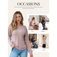 thumbnail image 5 of Eytino Sweaters for Women Long Sleeve Crewneck Pullover Business Casual Tunic Tops, 5 of 12