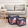 thumbnail image 6 of Home Organizer Foldable Fabric Storage Bin With Handle Santa Claus Dozing Off, 6 of 7