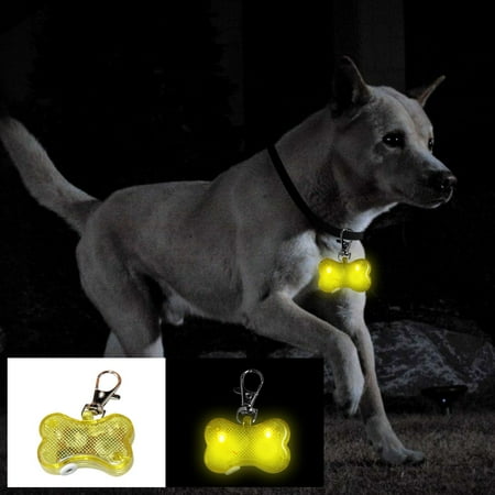 

HAXMNOU Pet Glowing Pendant Pet Cat Luminous Anti Lost Pendant Pet LED Bone Luminous Pendant Collar For Cats Dogs