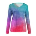 thumbnail image 5 of Zpanxa Women Long Sleeves Shirts V-Neck Loose Fit Fall Tunic Top Women Fall Tops Multicolor S, 5 of 5
