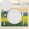 thumbnail image 3 of Ambesonne Nature Place Mats Set of 4, Hills Valley Sunrise, Standard Size, Yellow Green, 3 of 6