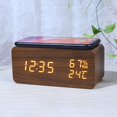 thumbnail image 3 of Digital Alarm Clock, Temperature and Humidity Alarm Clock LED Electronic Clock Smartphone Wireless Charger (Black), 3 of 8