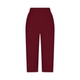 thumbnail image 4 of Timegard Capri Pants for Women High Waist Fitting Stretch Golf Capris for Summer Business Casual Crop Pants with Pockets, 4 of 7