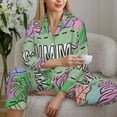 thumbnail image 6 of Sigee Summer for Women’s Pajama Sets Long-Sleeved Pjs Sets for Women 2 piece Sleepwear-XX-Large, 6 of 7