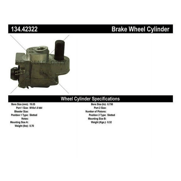 Centric Parts 134.42322 Drum Brake Wheel Cylinder Fits select: 1972-1974 DATSUN PL620