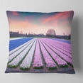 thumbnail image 2 of Designart Colorful Hyacinth Flowers at Sunrise - Photography Throw Pillow - 16x16, 2 of 5