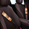 thumbnail image 3 of Chririnla Seat Belt Shoulder Pad Comfortable Car Seat Belt Pads Polyester Quick Install, Suitable for SUV Van, Highland Cattle Flowers, 3 of 7