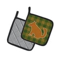 thumbnail image 2 of Caroline's Treasures Brown Wolf Pair of Pot Holders, 2 of 2