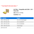 thumbnail image 2 of Air Filter - Compatible with 2004 - 2011 Volvo S40 2005 2006 2007 2008 2009 2010, 2 of 2