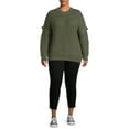thumbnail image 4 of Terra & Sky Women's Plus Size Layered Sweater, Midweight, 4 of 5