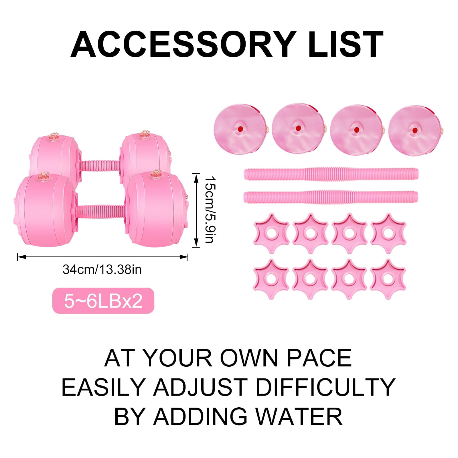 Travel Weights Water Filled Dumbbell Set Of 2 6lb Hand For Women At Home Gym Exercise